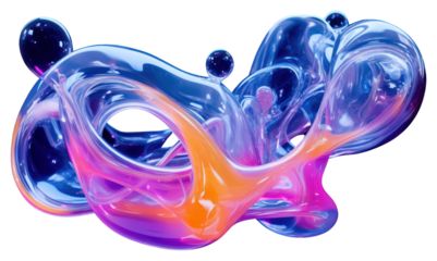 PNG Neon liquid pattern purple shape.