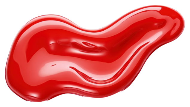 PNG Solid red ketchup smooth heart.