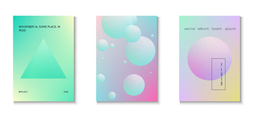 Gradient Poster. Vibrant Placard. Violet Grain Minimal Set. Cyberpunk Galaxy Collection. Grainy Abstract Shape. Creative Banner. Holographic Background. Purple Gradient Poster