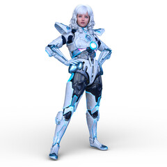 サイバーウーマン　3DCGレンダリング