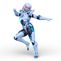 サイバーウーマン　3DCGレンダリング