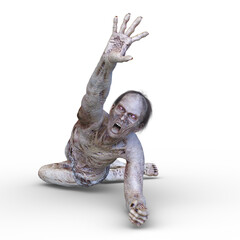 男性ゾンビ　3DCGレンダリング