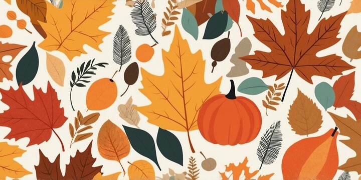 fall themed retro vibes in a cutandpaste c background