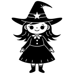 halloween witch with pumpkin