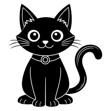 recommend clip art: cute cartoon halloween black cat