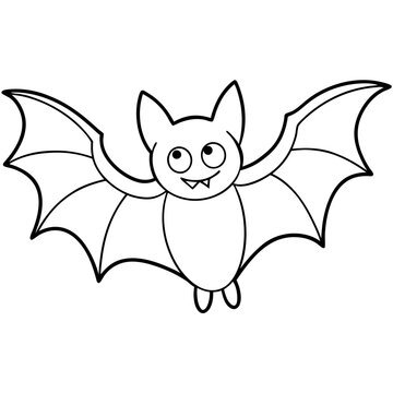 recommend clip art: Halloween bat line art
