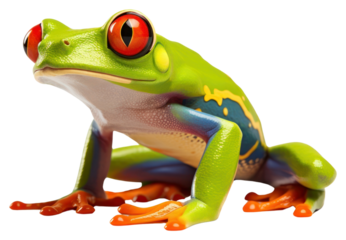 PNG Red-eyed tree frog amphibian wildlife reptile.