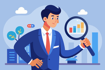 Corporate transparency, integrity or trust, business management with responsibility, financial transparent, legal or agreement for ethic report concept, businessman on magnifying glass transparency. 
