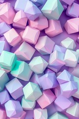 Obraz premium A Pastel Purple Background Featuring Cubes