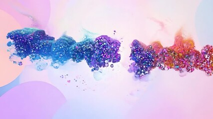 A very colourful animated lettering of the words Thank you as a thank you message suitable for an intro or outro.