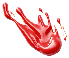 Obraz premium PNG Squeeze ketchup white background splattered splashing.