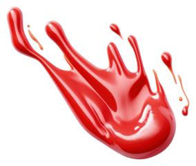 PNG Squeeze ketchup white background splattered splashing.