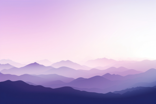 PNG vibrant mountain sunset illustration, transparent background