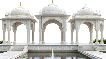 Fototapeta premium Mughal Garden illustration,Mughal Garden elements collection,Mughal Garden wedding invitation,Mughal Garden frame