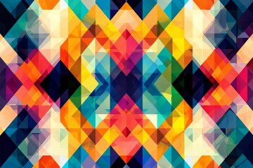 Abstract Geometric Pattern with Vibrant Colors created with Generative AI