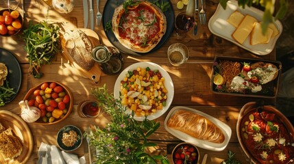 Korean food on the table Generative AI