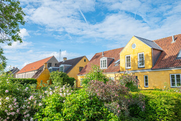 Houses in town of Maribo on island of Lolland in Denmark