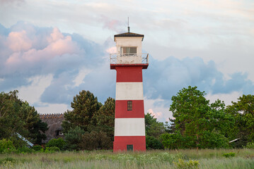 The lighthouse of Ore strands in Vordingborg in Denmark