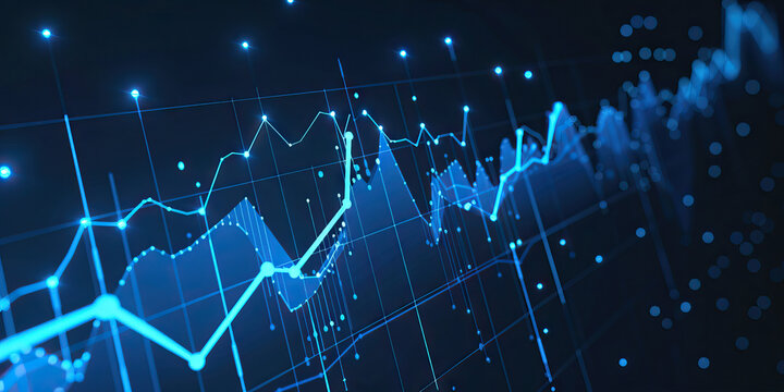 A line graph in blue, tracking the average amount spent per customer order over time, indicating sales growth potential.