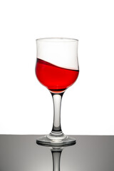 Hermitage wine glass isolated on white background