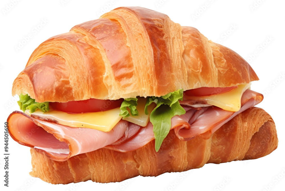 Poster png croissant food meat pork.