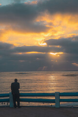 Fototapeta premium Nature and beauty concept. Orange sundown.