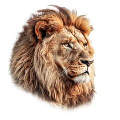 lion head isolated on white