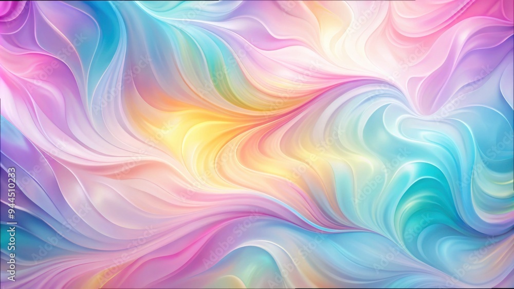 Poster a mesmerizing swirl of pastel colors dances across the canvas, creating a dreamy atmosphere filled w