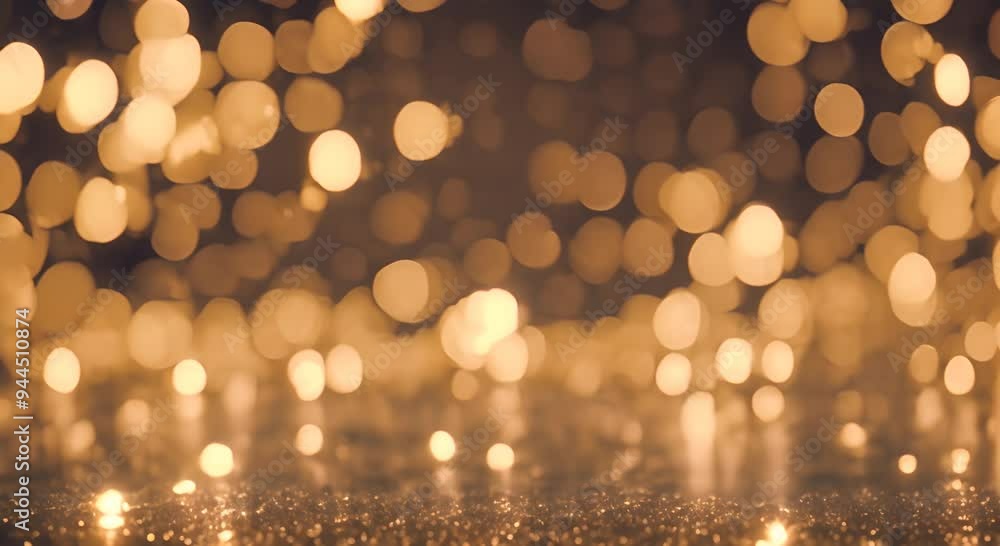 Poster gold glitter background with sparkle shine light confetti abstract motion background shining gold pa