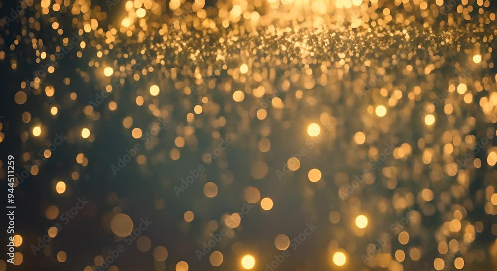 Poster gold glitter background with sparkle shine light confetti abstract motion background shining gold pa