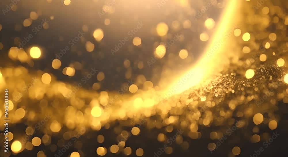 Poster gold glitter background with sparkle shine light confetti abstract motion background shining gold pa