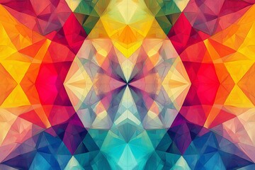 Abstract Geometric Pattern with Vibrant Colors created with Generative AI