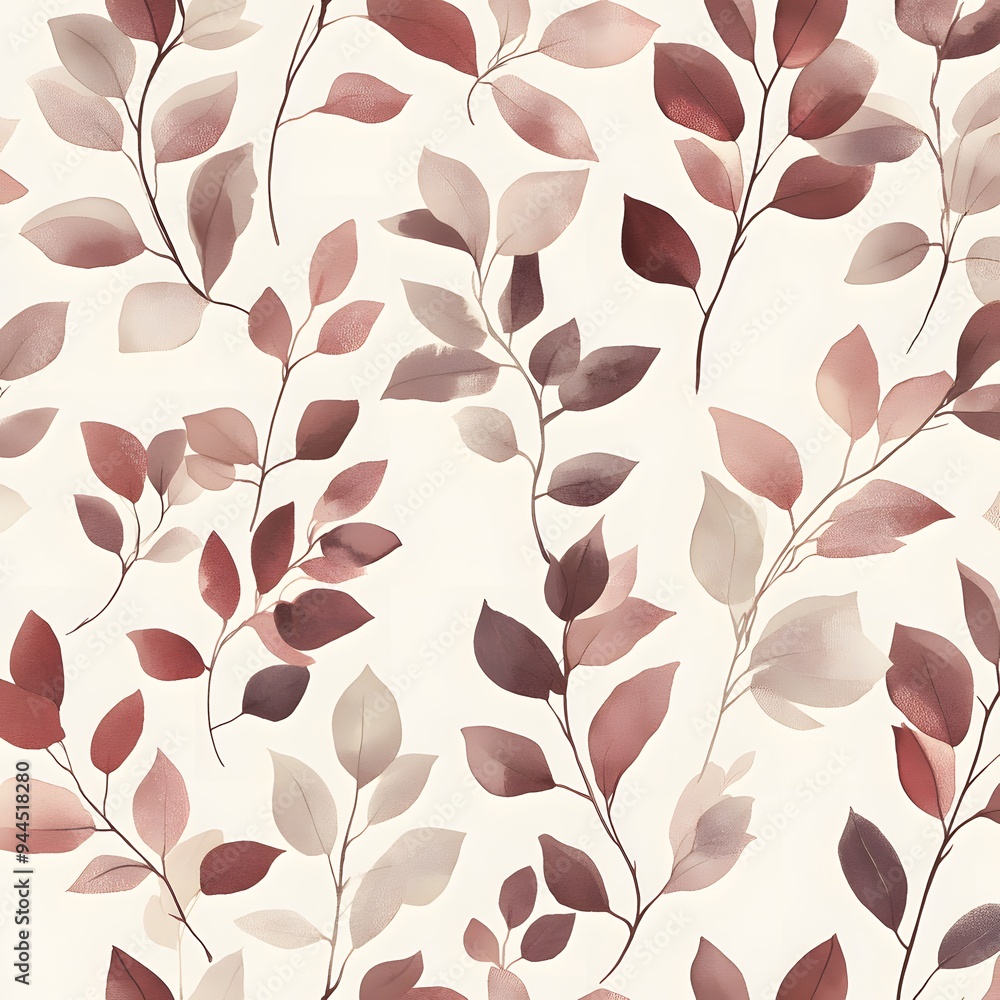 Poster 87. **generate a seamless pattern of delicate, nature-inspired patterns in a soft, earthy palette.**