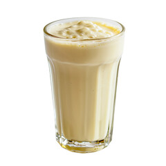 vanilla smoothie isolated on white background