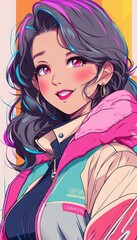 Beauty Illustration | Portrait | Anime Inspired | 90s Soft Girl Color Pallete