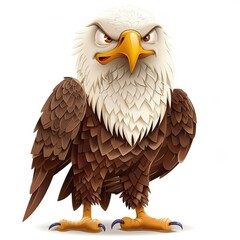 Obraz premium Eagle Awe emotion fantasy animal cartoon isolated whitebackground