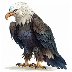 Obraz premium Eagle ghost fantasy animal cartoon isolated whitebackground