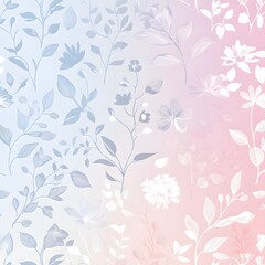 68. **Design a seamless pattern featuring delicate, floral silhouettes in a soft, pastel gradient.**