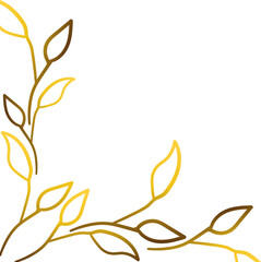 Luxury golden leaf design