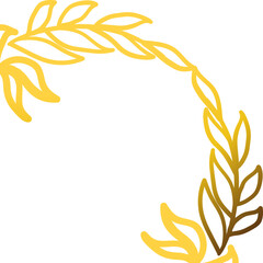 Luxury golden leaf design