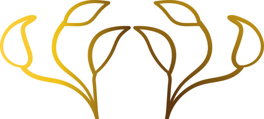 Luxury golden leaf design