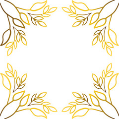 luxury golden wreaths design