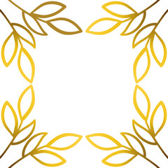 luxury golden wreaths design