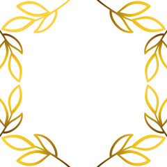 luxury golden wreaths design
