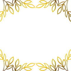 luxury golden wreaths design