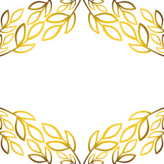 luxury golden wreaths design