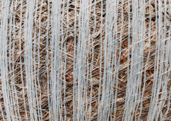 texture of straw bound with string 