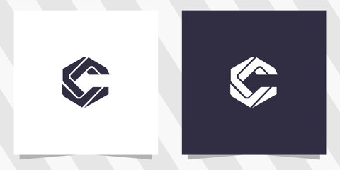 letter cc logo design vector