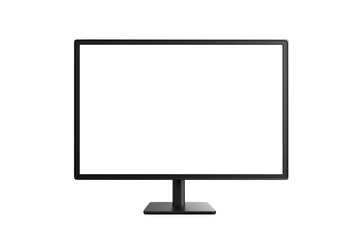 Blank screen monitor mockup. Transparent background, PNG file.