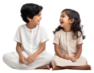 PNG South asian child cheerful white background.